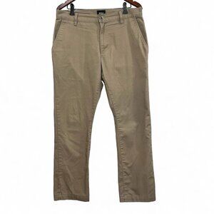 RVCA Mens Pants Size 32 Brown Straight The Week-End Chino Brown